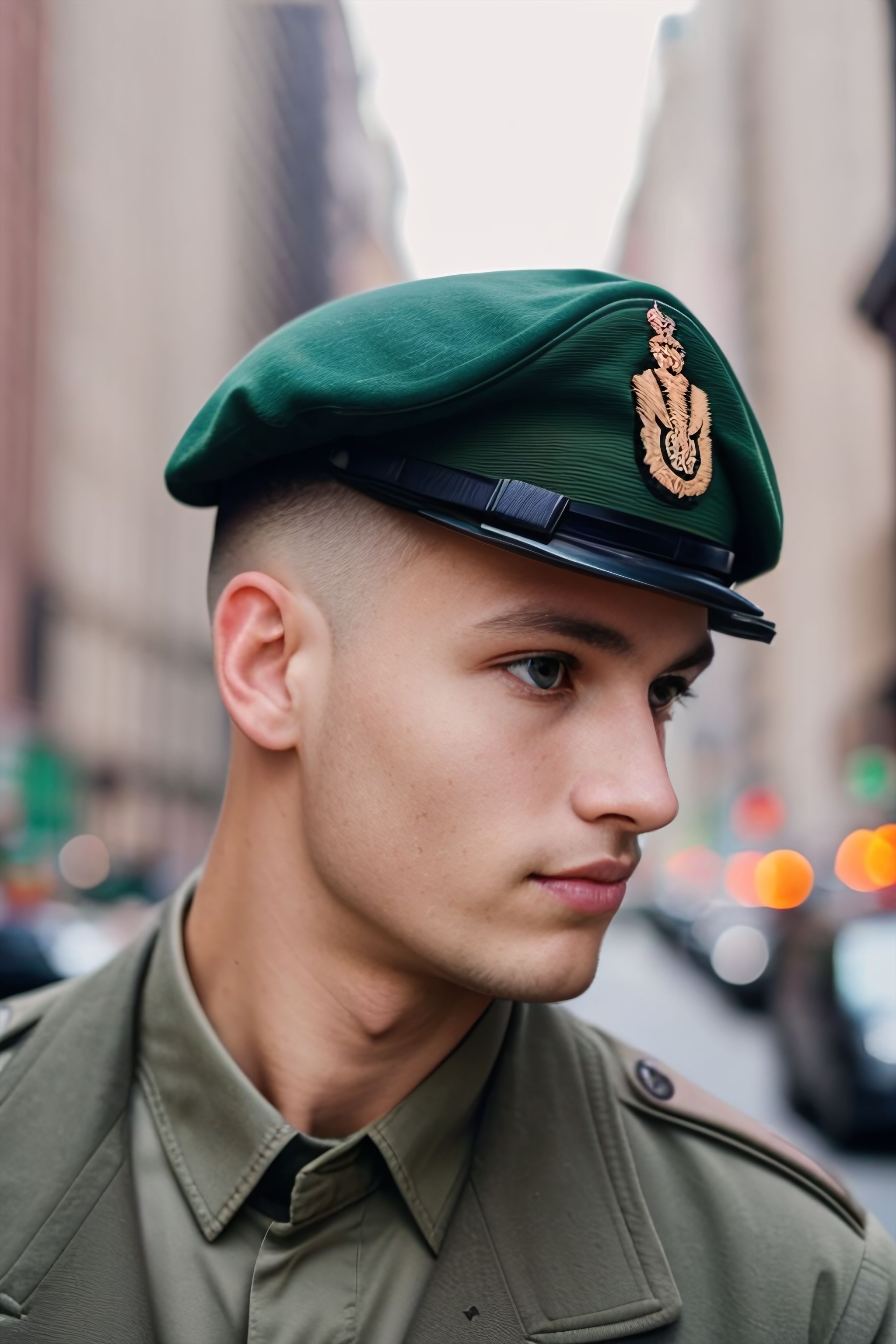 Portrait generated with Stable Diffusion.